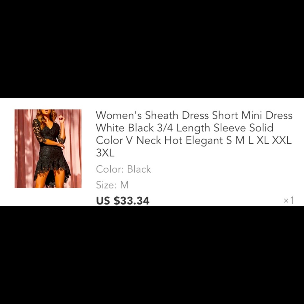 Black lace mini dress-sexy & classy